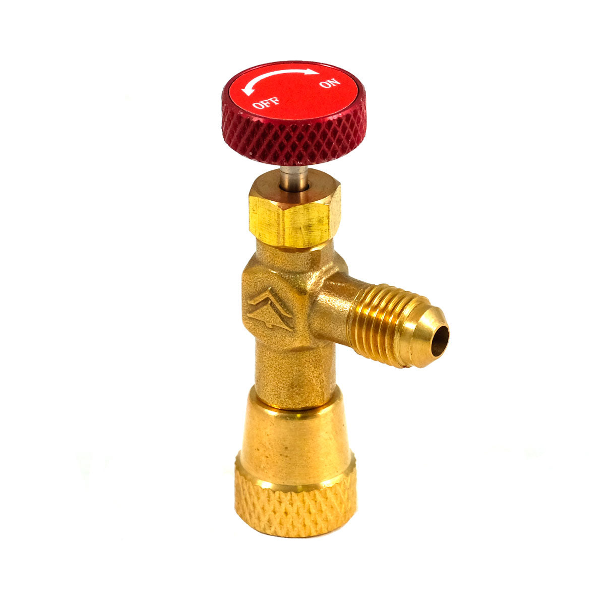 RUBINETTO PREMIVALVOLA SHUT-OFF R32 - ING.FEM.1/2 ACME(SX) -USC.MAS.1/4 SAE RH (DX)  - GER