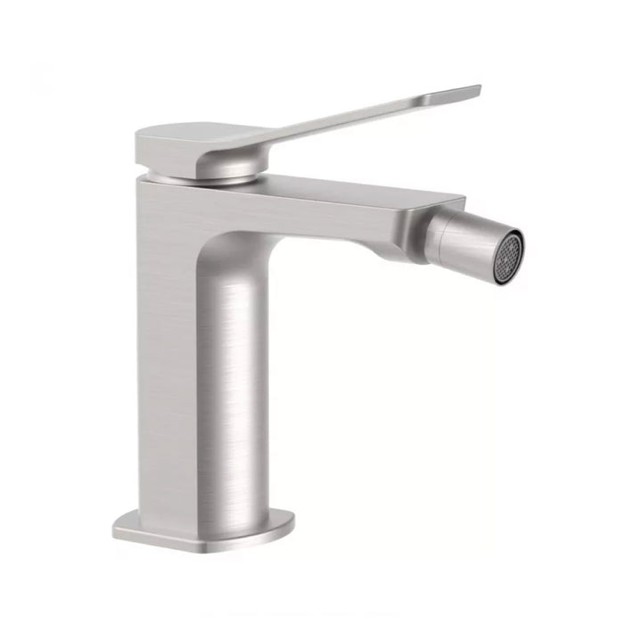 RUBINETTO MISCELATORE MONOCOMANDO STEEL LOOKING PER BIDET SERIE TILT - 3/8 - SENZA PILETTA - STEEL LOOKING  - PAF