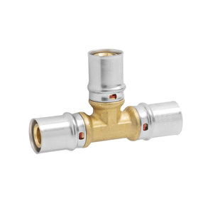 RACCORDO A T INTERMEDIO A PRESSARE PER TUBO MULTISTRATO MODELLO AP131 - ø16X16X16 X2  - APE