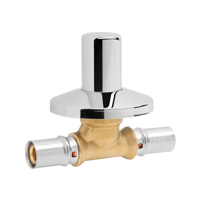 VALVOLA SFERA DA INCASSO PER TUBO MULTISTRATO A PRESSARE MODELLO AP136C - ø20X20 X2  - APE