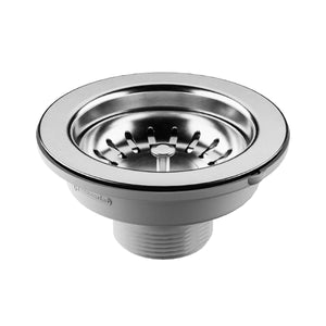 PILETTA PER LAVELLO IN ACCIAIO MODELLO HOOK LUX CON VITE IN OTTONE,CESTELLOP,STELO E MANIGLIA IN MET - Ø11/2  - BON