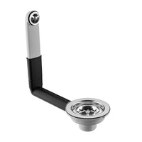 PILETTA DI SCARICO CON TROPPO PIENO TONDO,CON STELO MANIGLIA E VITE IN METALLO PER LAVELLO IN ACCIAI - Ø11/2  - BON