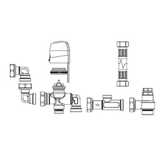 GRUPPO IDRAULICO 3 VIE DEVIATRICE CON MOTORE TERMOELETTRICO PER VENTILCONVETTORE MODELLO OSMO SL   - INO