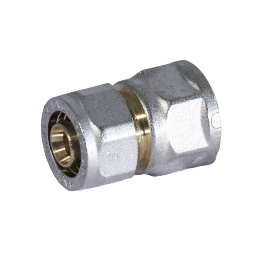 RACCORDO DIRITTO FEMMINA A STRINGERE A CORPO UNICO PER TUBO MULTISTRATO MODELLO 702FP - 1/2 Ø20  - APE