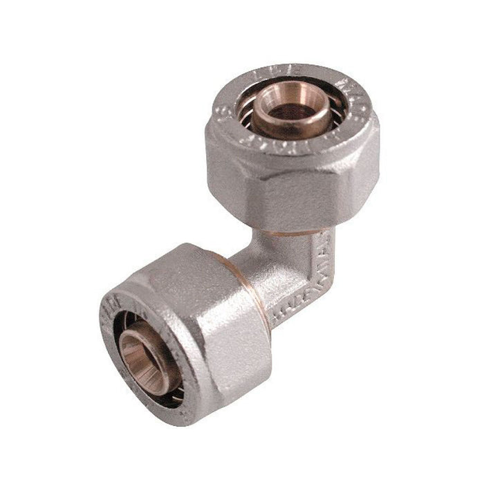 RACCORDO CURVO INTERMEDIO A STRINGERE A CORPO UNICO PER TUBO MULTISTRATO MODELLO 751F - Ø26  - APE