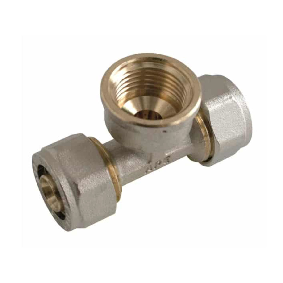 RACCORDO A T FEMMINA A STRINGERE A CORPO UNICO PER TUBO MULTISTRATO MODELLO 732FP - 1/2 Ø20X2  - APE