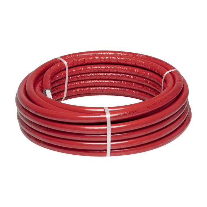 TUBO MULTISTRATO RIVESTITO ROSSO APE MULTYLAYER PE-XB/AL/PE-XB - Ø26X3 PE-XB/AL/PE-XB - SPESSORE ISOLAMENTO 9MM - 50 metri- APE