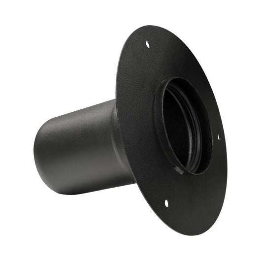 ROSONE PASSANTE PARETI UNIVERSALE SMALTATO NERO OPACO PER STUFE A PELLET - Ø80  - COV