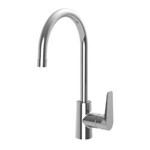 RUBINETTO MISCELATORE MONOCOMANDO CROMATO PER LAVELLO CON CANNA ALTA TONDA SERIE ORANGE - 3/8  - PAF