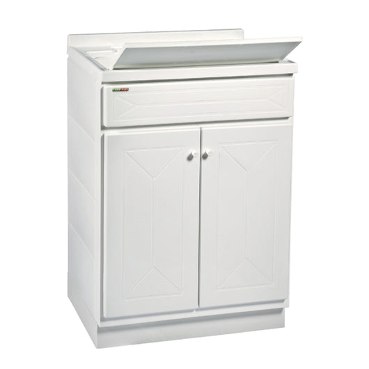 MOBILE LAVATOIO IN POLIPROPILENE PP BIANCO A DUE ANTE MODELLO TOP LINE - DIM: L=62CM P=53CM H=87CM  - 2 ANTE  - TRO