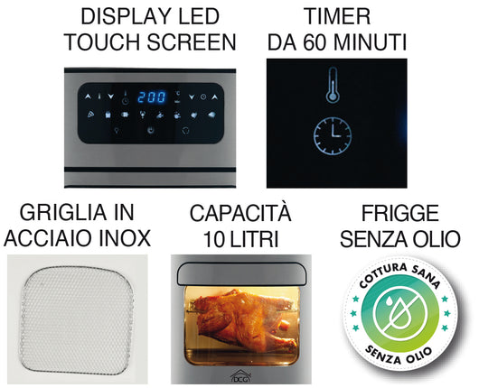 Dcg FRIGGITRICE AD ARIA 10 LT.  1.700 W