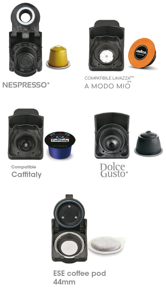 Dcg MACCHINA CAFFÈ UNIVERSALE (capsule+cialde) 1.450 W Col. Nero