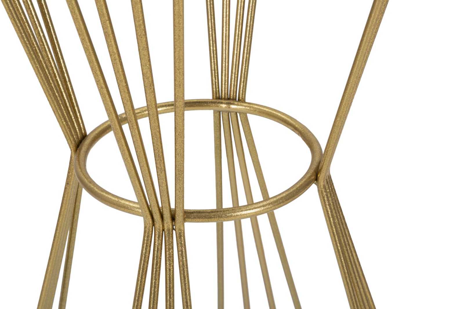 Tavolino Super 50x100x50 cm in Ferro e MDF Oro