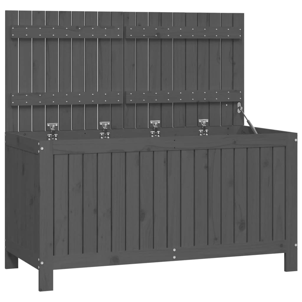 Cassapanca da giardino/box 121 x 55 x 64 cm legno di pino grigio 02_0013081