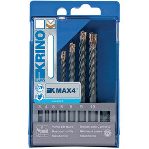 ASSORTIMENTO 6 PUNTE P/MURO 4 TAGLIENTI  4-10 MM- 1,0 confezione