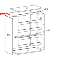 R PANNELLO POST.09717 X KIT CASSETTIERA 5C NOVA 77X40X107 BIANCA- 1,0 pz