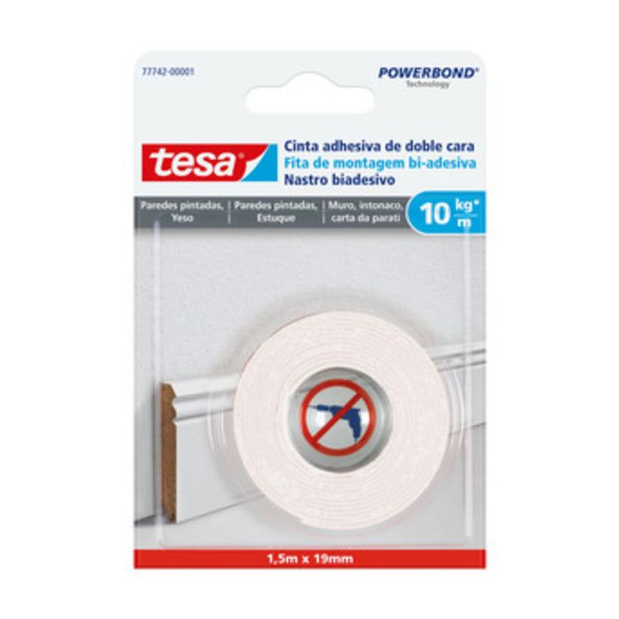 NASTRO BIADESIVO TESA POWERBOND INTONACO 19MMX1,5M- TESA- 10,0 pz