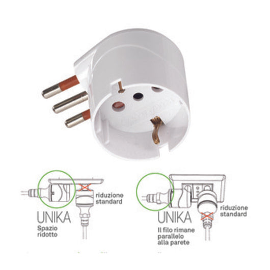 ROSI 78029 ADATTATORE SCHUKO 90 16A 2P+T- 1,0 pz
