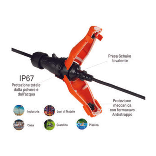 ROSI 1823  PRESA SCHUKO IP67- 1,0 pz