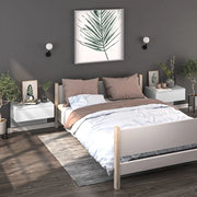 Comodini a Muro 2 pz Bianco Lucido 810948