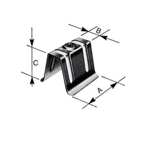 BS CAPPELLOTTO IN LAMIERA ZINC 50X20X40 MM 10 PZ- CX- 5,0 bs