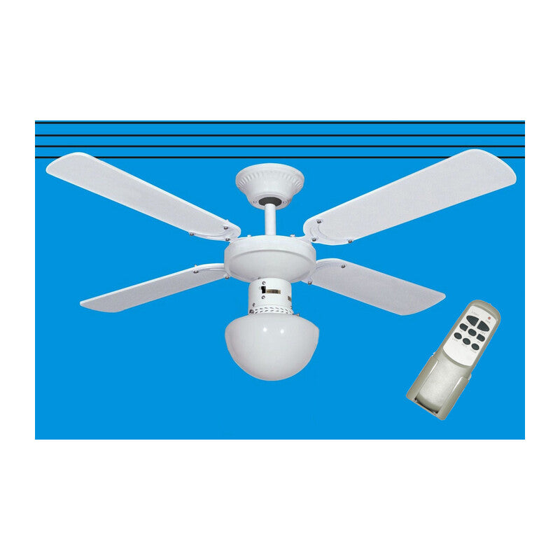 VENTILATORE A SOFFITTO C/TELEC+LUCE D 105 BIANCO- 1,0 pz