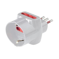 ROSI 78045 ADATTATORE TRIPLO 10A 2PR BIP +1 SCHU C/LIMIT- 1,0 pz