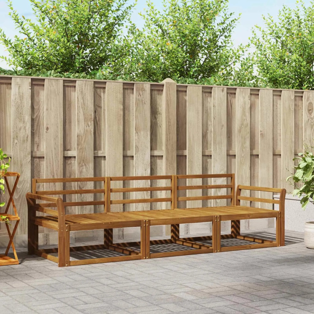 Set di divani da esterno 3 pcs Naturale