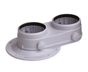 SDOPPIATORE FUMI SCARICHI SEPARATI MONOBLOCCO PER CALDAIA A CONDENSAZIONE - ø80/80  - HER