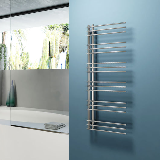 RADIATORE TERMOARREDO DI DESIGN CROMO MODELLO ARPA - MM 1200X500 - WATT 360 - DELTA T50. 1128 - 18 TUBI  - MAM