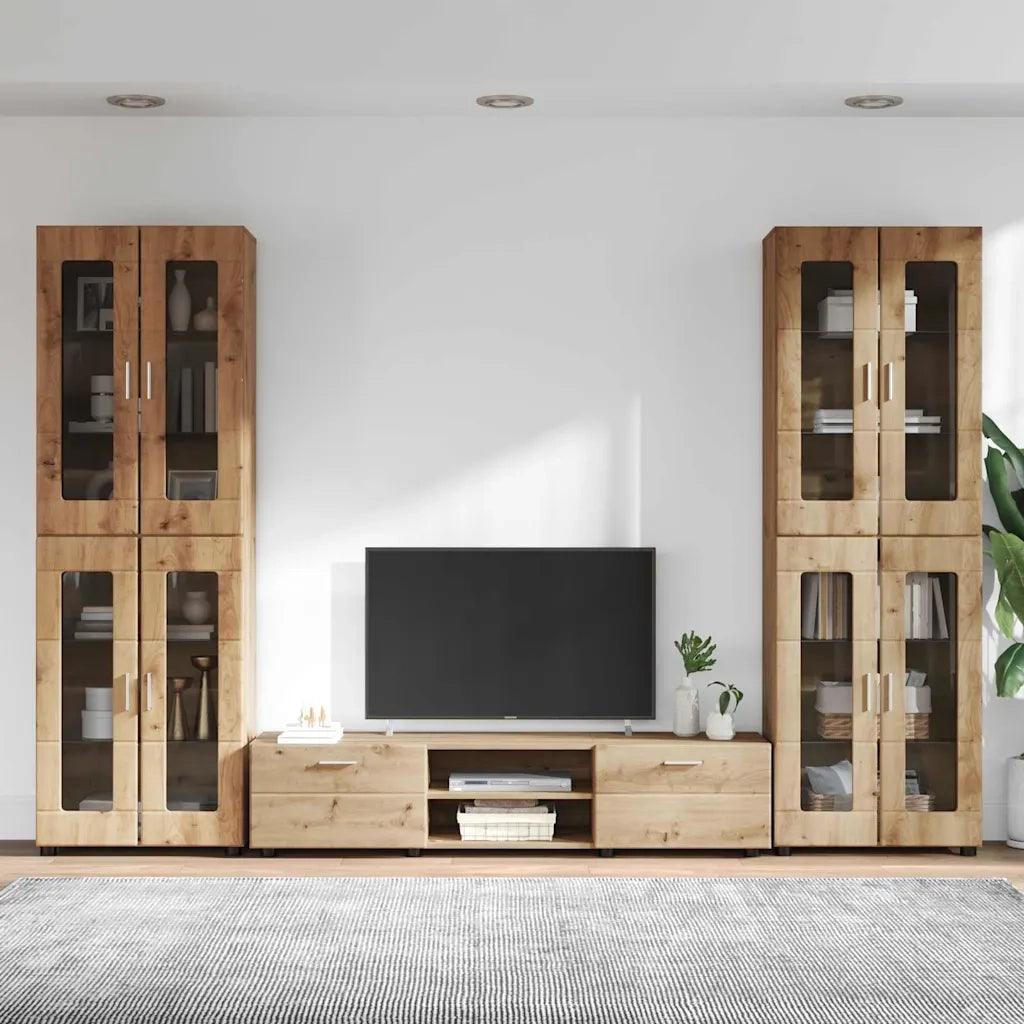 Set mobile TV FLORIN 3 pcs Rovere artigianale Legno multistrato 3397993