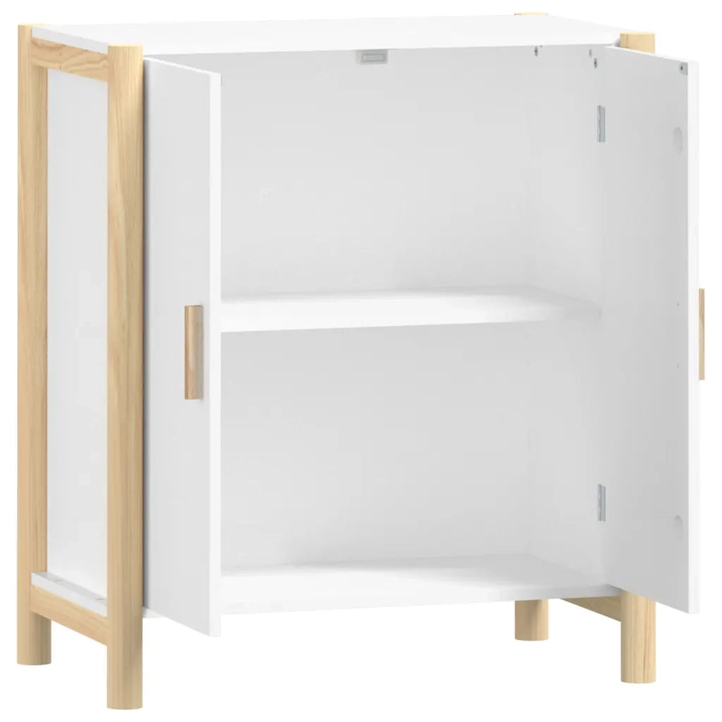 Credenza | Madia | Buffet da pranzo | Armadio da pranzo Bianca 62x38x70 cm in Legno Multistrato
