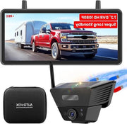 Retrovisore con alimentazione a energia solare, monitor 72 pollici, risoluzione 1080p HD, installazione rapida 1 minuto, contenitore di stoccaggio IP69K impermeabile, retrovisore per rimorchi autoarticolate.