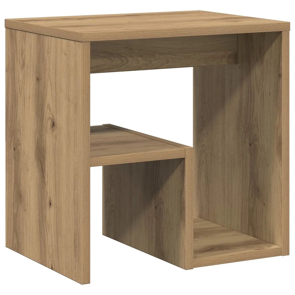 Comodini 2pz Rovere Artigianale 40x30x40 cm in Truciolato 856529