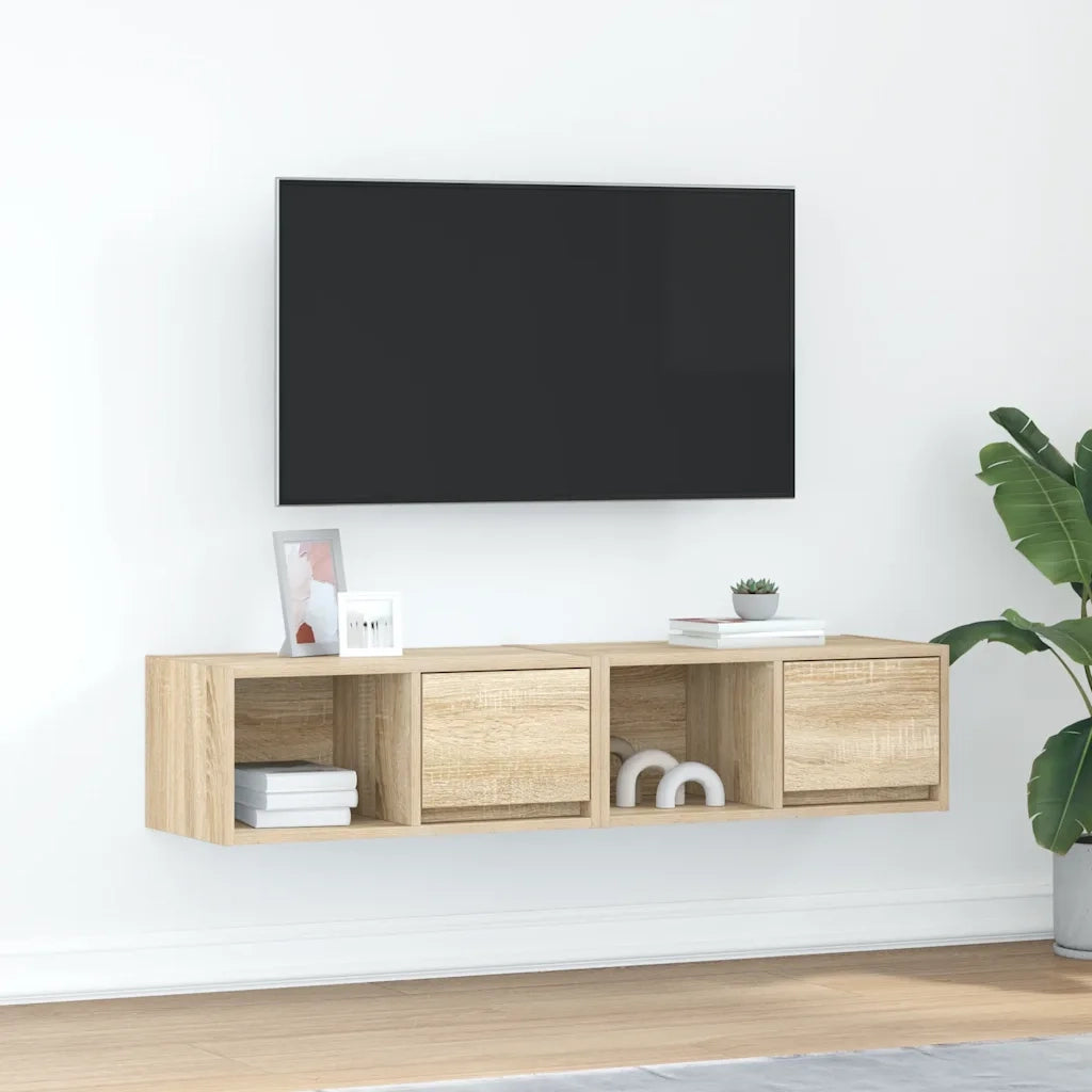 Mobili TV 2 pz Rovere Sonoma 60x31x25,5 cm in Legno Multistrato 861441