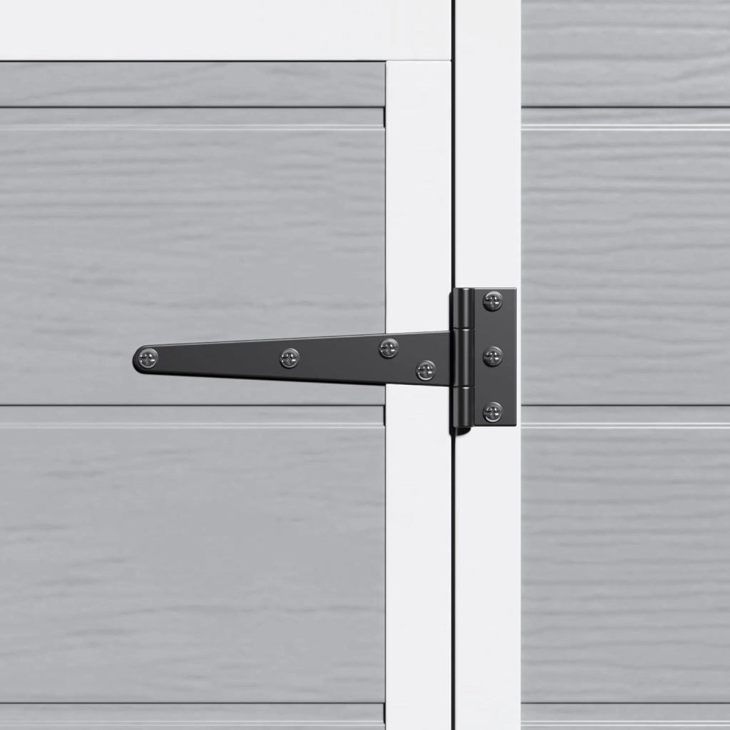 Casetta da Giardino in Resina, Capanno Porta Attrezzi Intemperie con Finestra e Ventilazione, Box Stoccaggio con Serratura per Attrezzi da Giardino, 122 x 92 x 187 cm (Grigio)