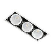 Faretto incasso Italux Vertico LED triplo orientabile 3000K
