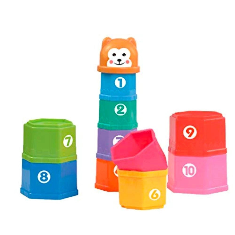Trade Shop - Torre Colorata Orsetto Gioco Educativo Per Bambini Ideale Da 12 Mesi 11 Pezzi -