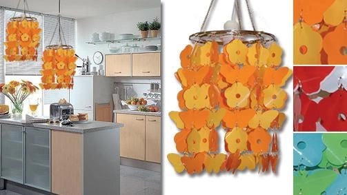 Lampadario Lampada a Soffitto con Farfalle 30 cm Vari Colori