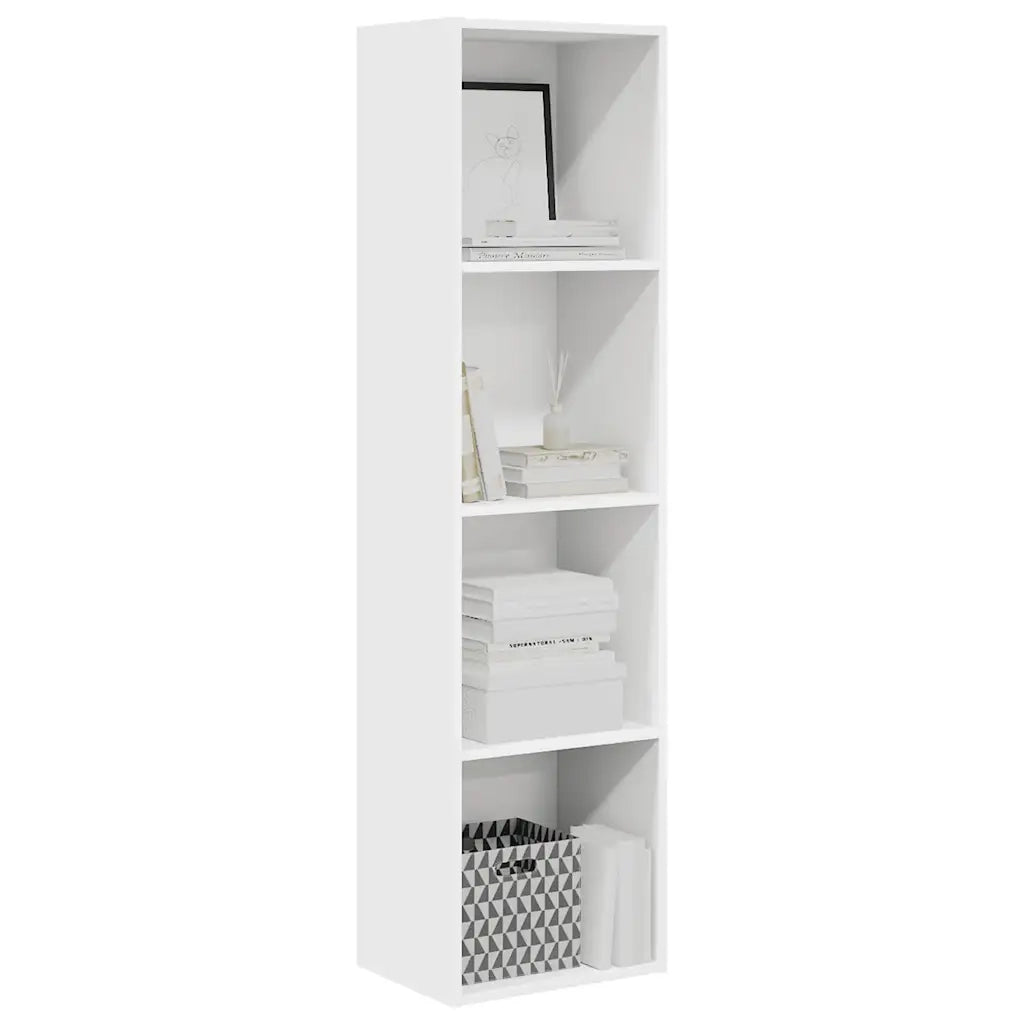 Libreria Bianca 40x30x152 cm in Legno Multistrato 857876