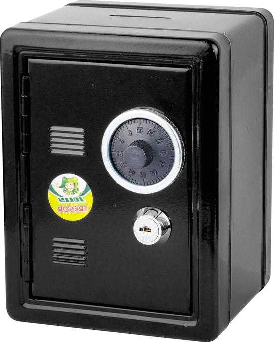 Spesa per Bambini - Cassetto di Risparmio Tresor Nero per Bambini - Cassetto di Risparmio con Chiave
