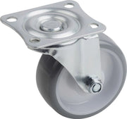 Ruota trasporto Ø 75 mm - piatto 70 x 59 mm - ruota in poliuretano - superficie morbida - ruota a rulli - carico portante 75 kg / ruota di trasporto / ruota di mobili / ruota per carichi pesanti / 802920