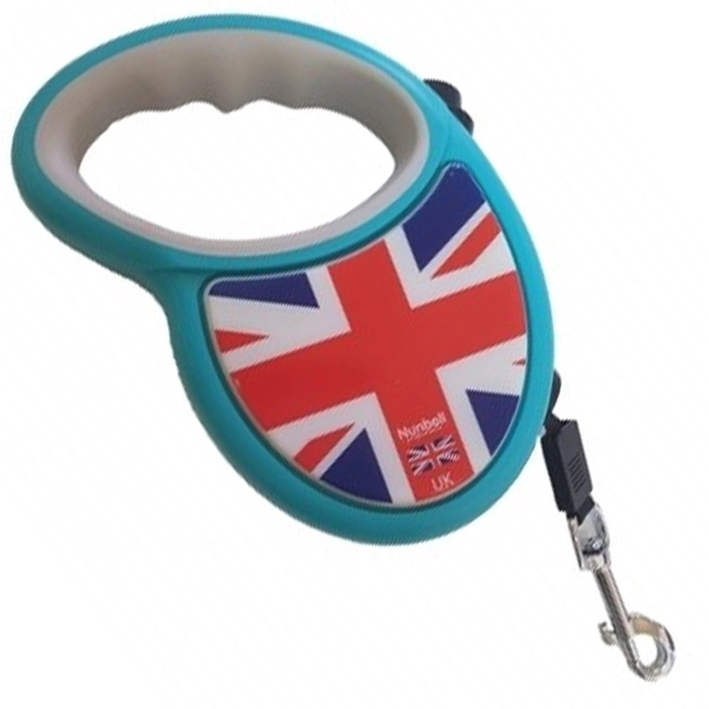 Trade Shop - Guinzaglio Inghilterra Flexi Retrattile 3mt Avvolgibile Estensibile Cane 15kg -