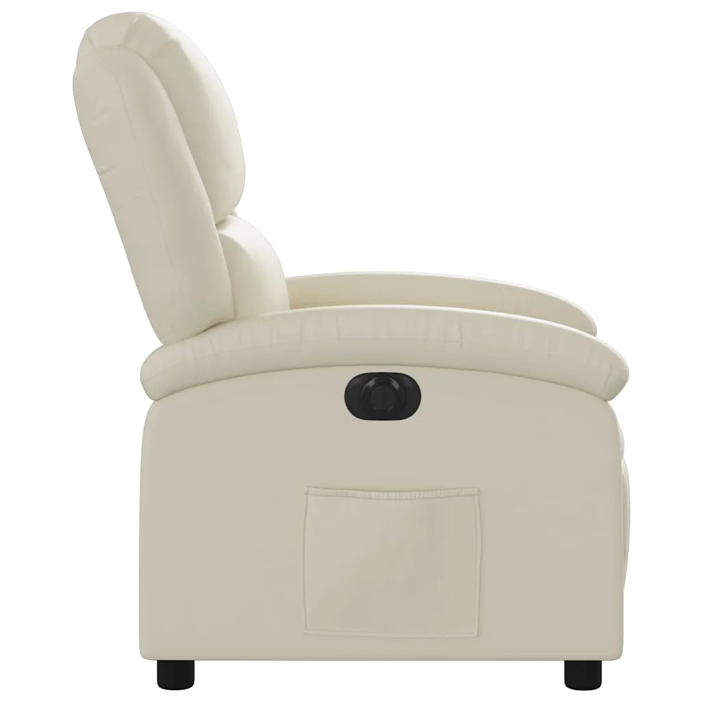 Divano Sedia-Poltrona Reclinabile Elettrica Crema in Similpelle 599140