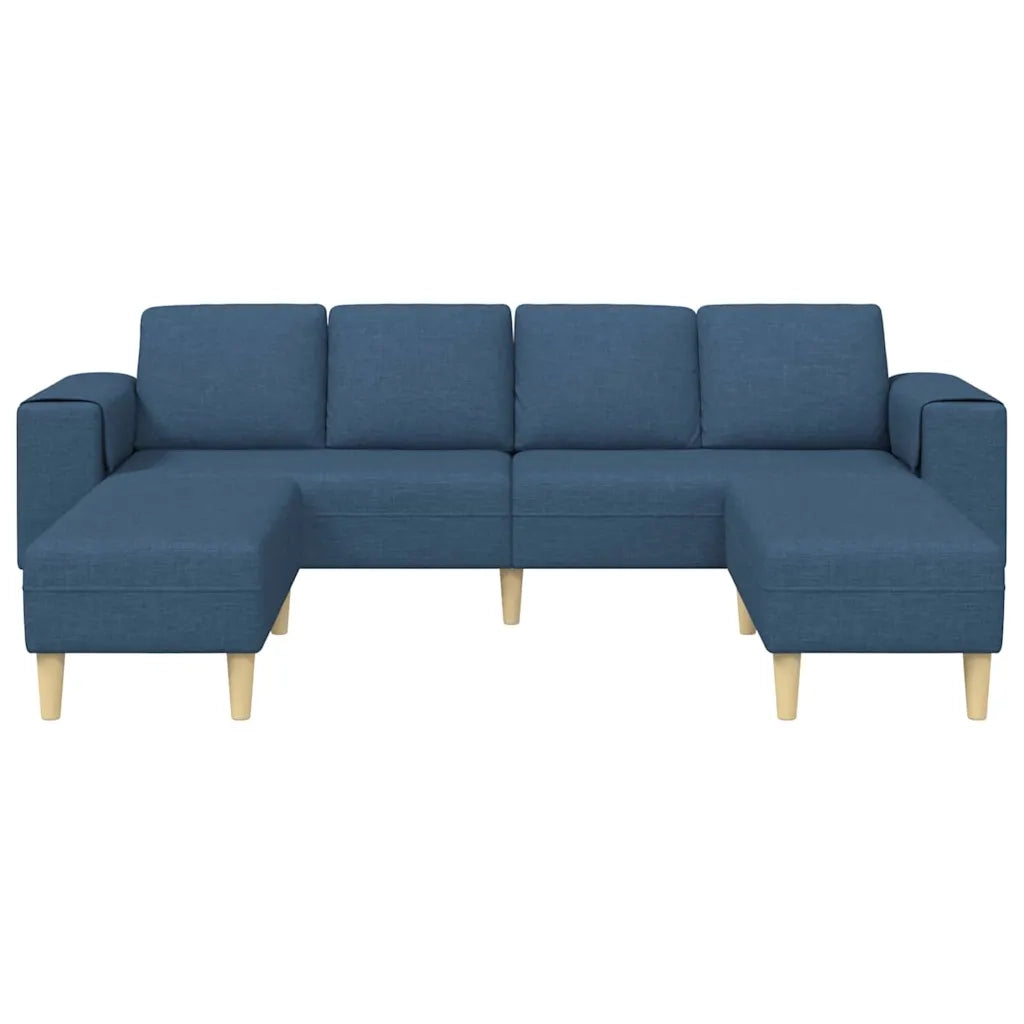 Set di divani 3 pcs Blu Tessuto