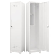 Armadio contenitore con 4 vani; asta regolabile e pannelli di ventilazione per lavanderia e ufficio; 40×40×165 cm