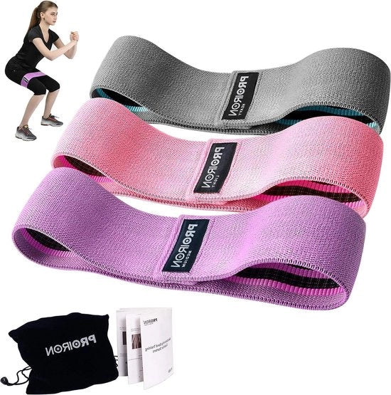 Bande di resistenza per donne - Esercizi di tessuto per allenamento dei muscoli della coscia e del sedere, bande antiscivolo per allenamento yoga e pilates