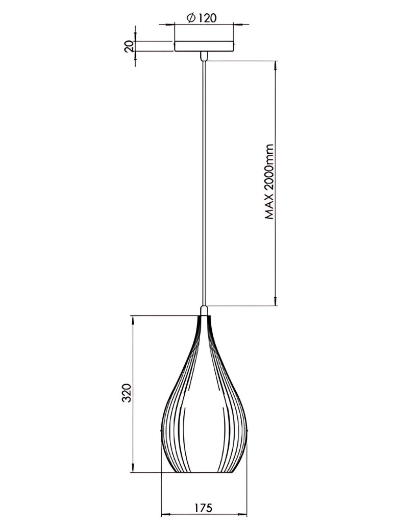 Lampada a Sospensione Lisa in Metallo e Plastica Vegetale - Bordeaux, Attacco E27, Struttura Elegante e Sostenibile, IP20, 230V - Linea Design