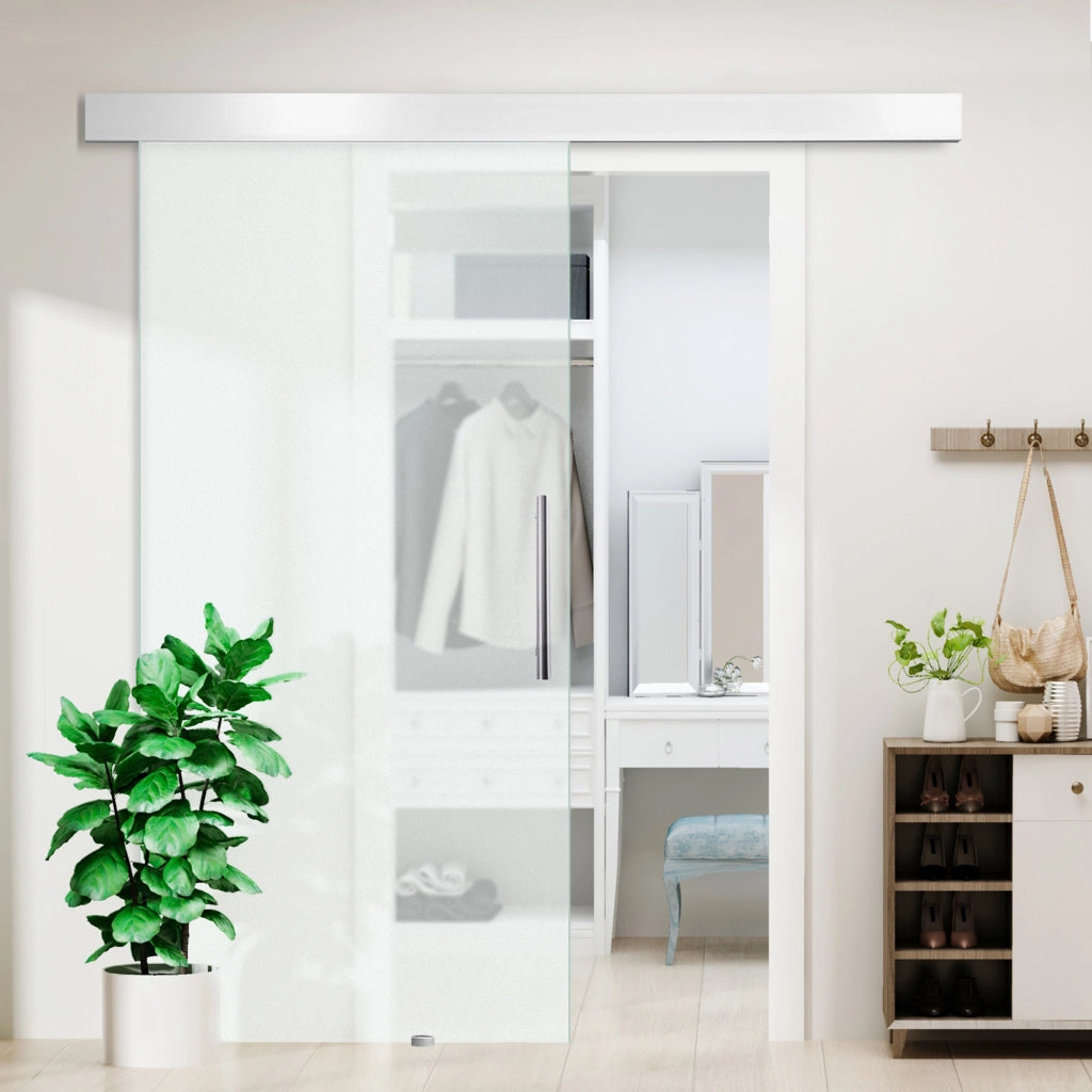 Anta scorrevole in vetro satinato con maniglia ¨C zephmum ¨C 102,5x205 cm