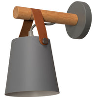 Lampada Da Muro Da Parete Metallico Con Cintura Grigio APP468-1W Grey